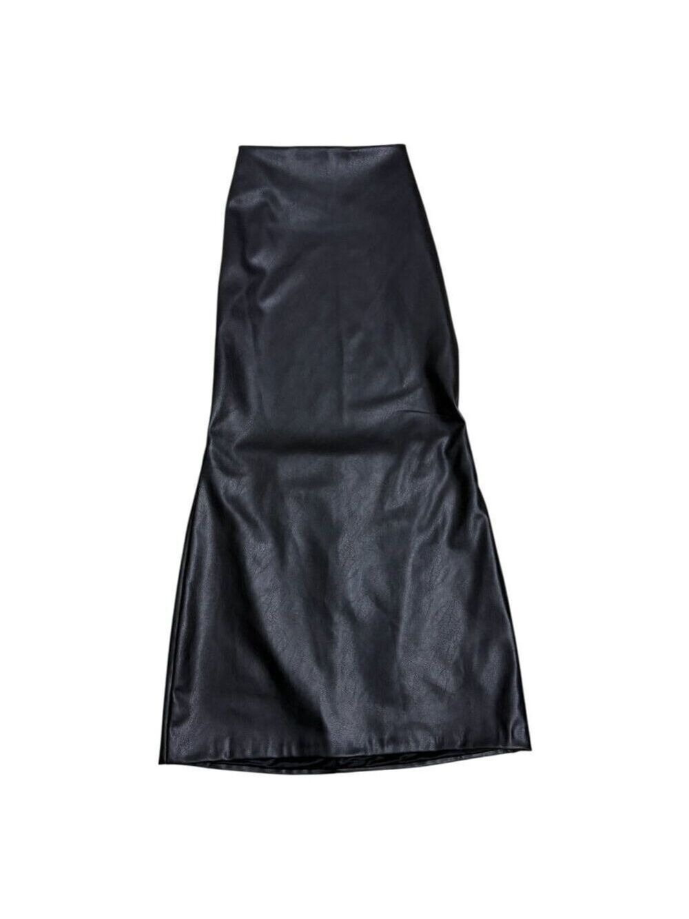 ZARA Backless Sleeveless Collar Faux Vegan Leather Mini Dress Womens Medium